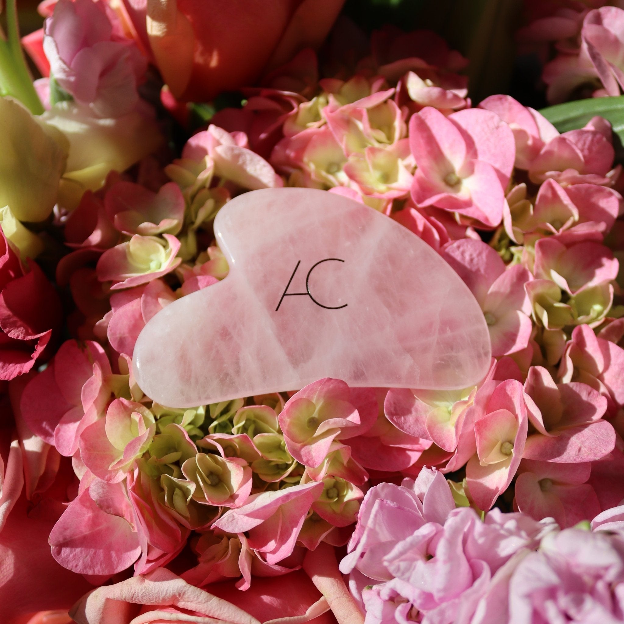 Rose Quartz Gua Sha - Amanda Caroline Beauty
